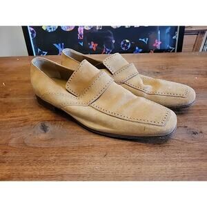 Gucci Mens Size 9.5 Suede Loafer Dress Tan Shoes